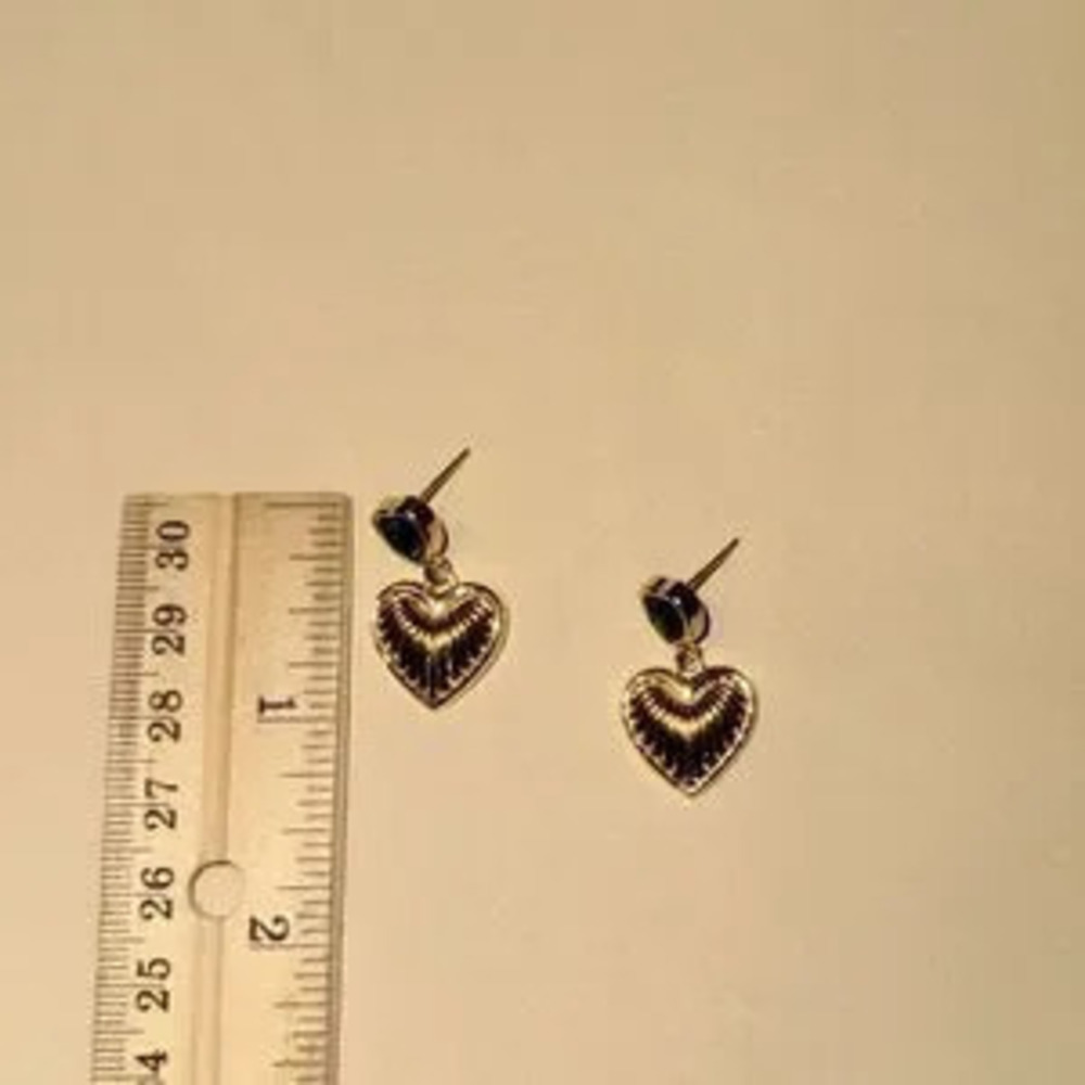 Heart drop earrings N947
